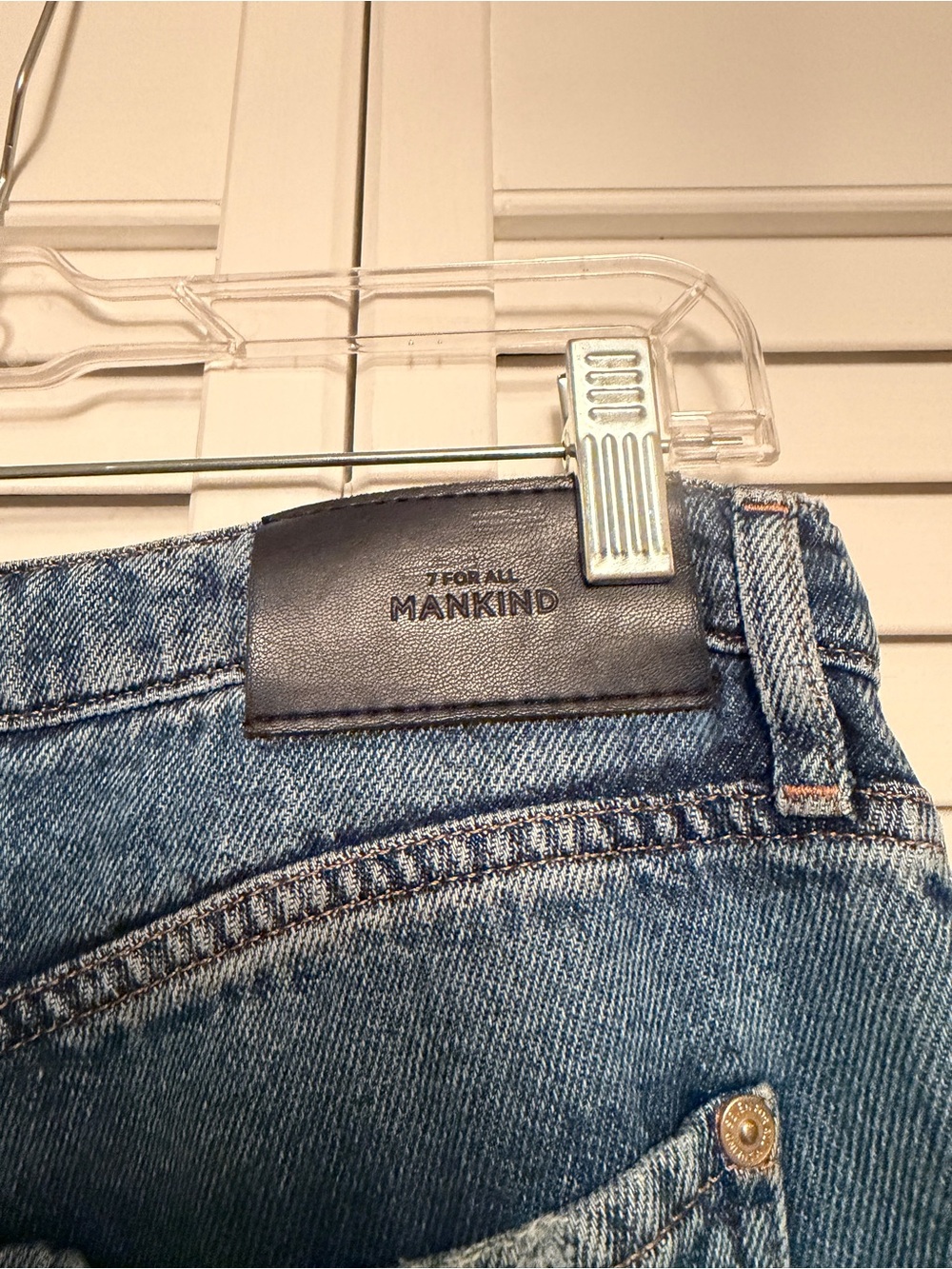 7 For All Mankind Medium Blue Wide-Leg Jeans - Picture 5 of 5